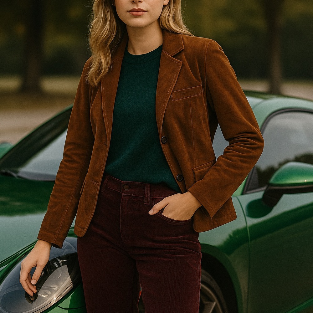 Jones New York Stretch Burgundy Corduroy Pants